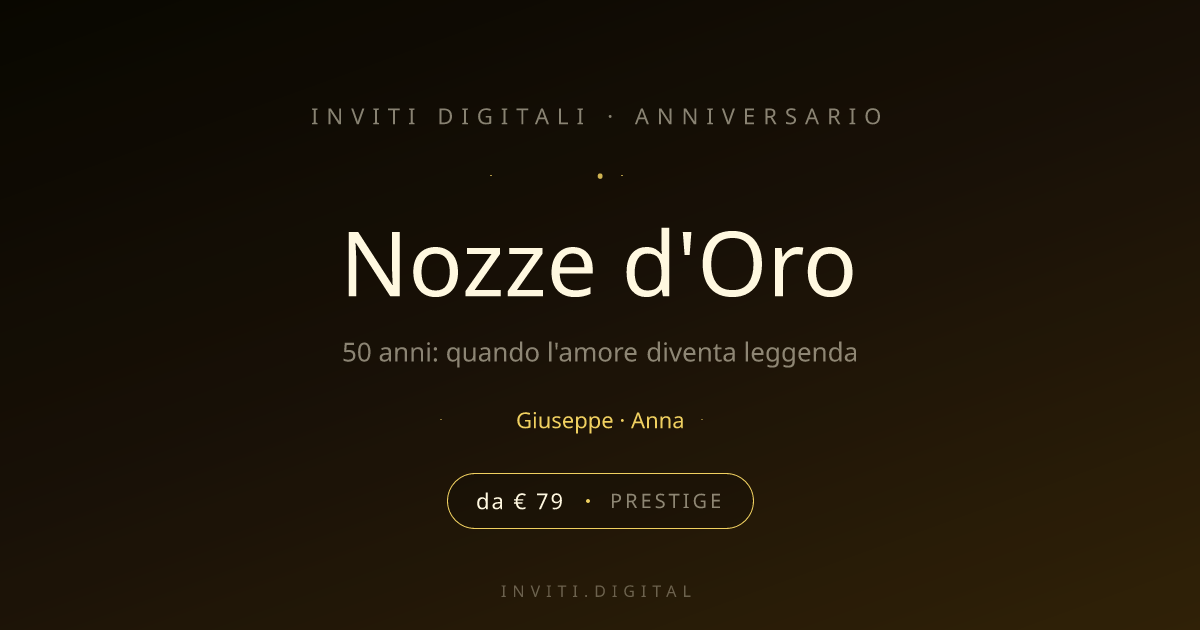 Nozze d'Oro — Anniversario