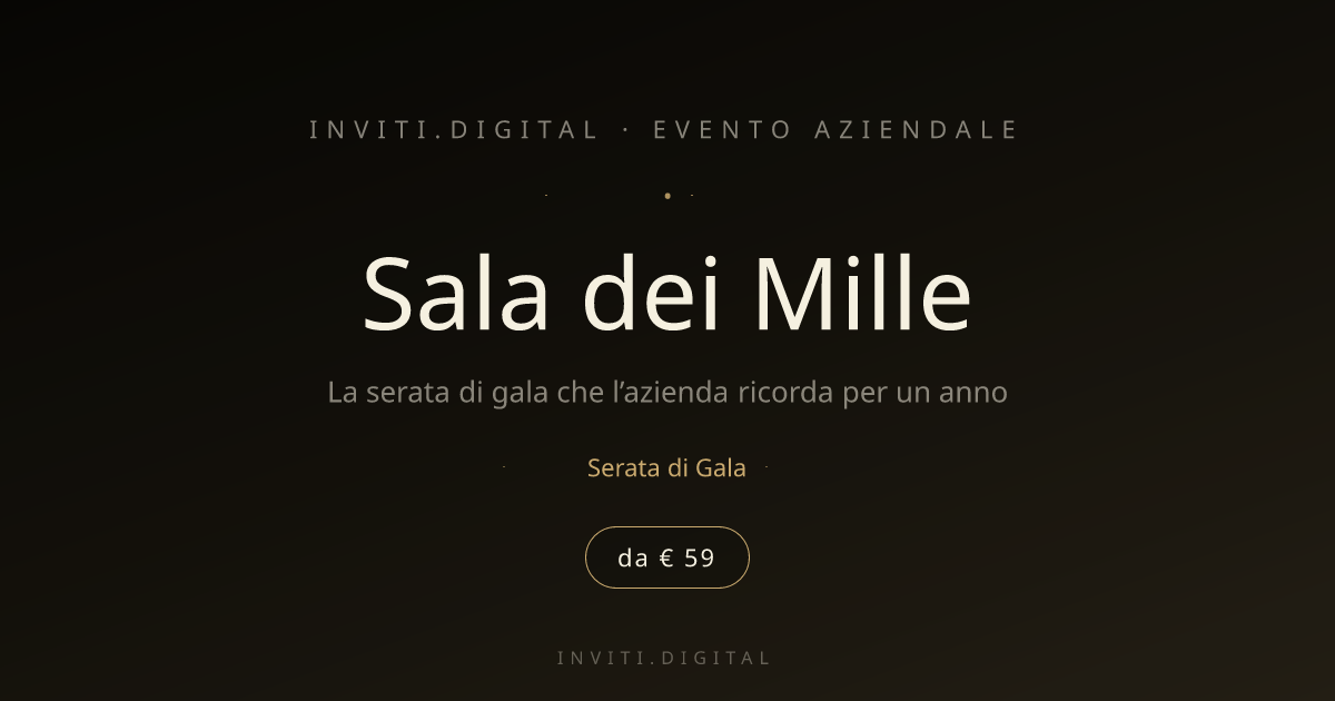 Sala dei Mille — Aziendale