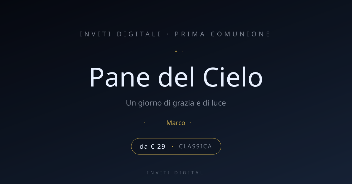 Pane del Cielo — Comunione