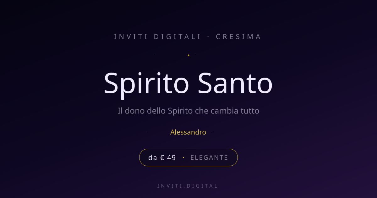Spirito Santo — Cresima